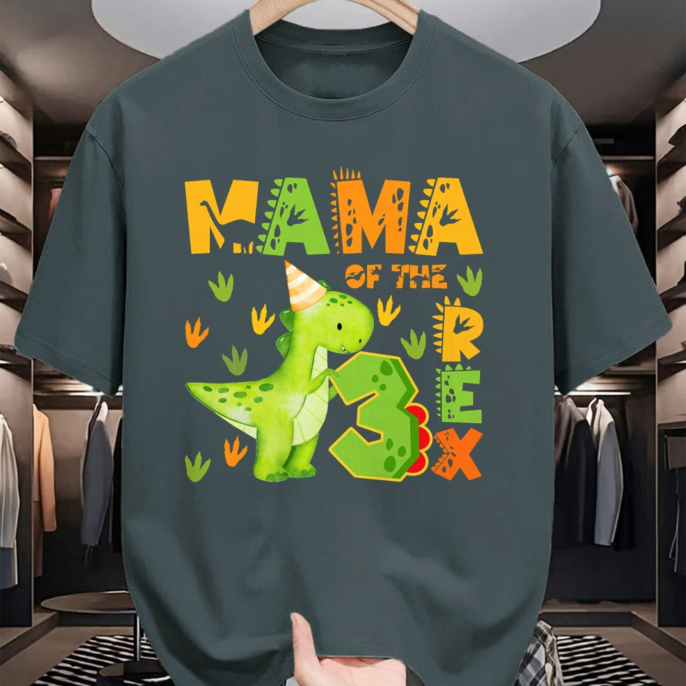 Best Dinosaur Lover Shirt, Funny Dinosaur UnisexT-Shirt/Hoodie/Sweatshirt HLT00 - Mama of The Three Rex 3rd Birthday Boy Dinosaur T-Rex T-Shirt