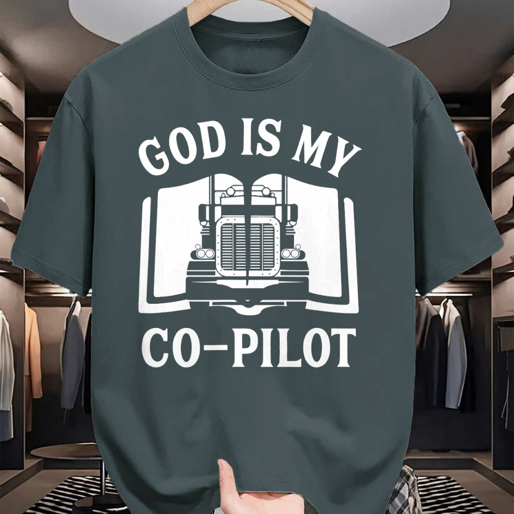 Best Truck Driver Life Shirt, Funny Trucker UnisexT-Shirt/Hoodie/Sweatshirt HLT00 - Christian God Co Pilot Trucker Truck Driver T-Shirt