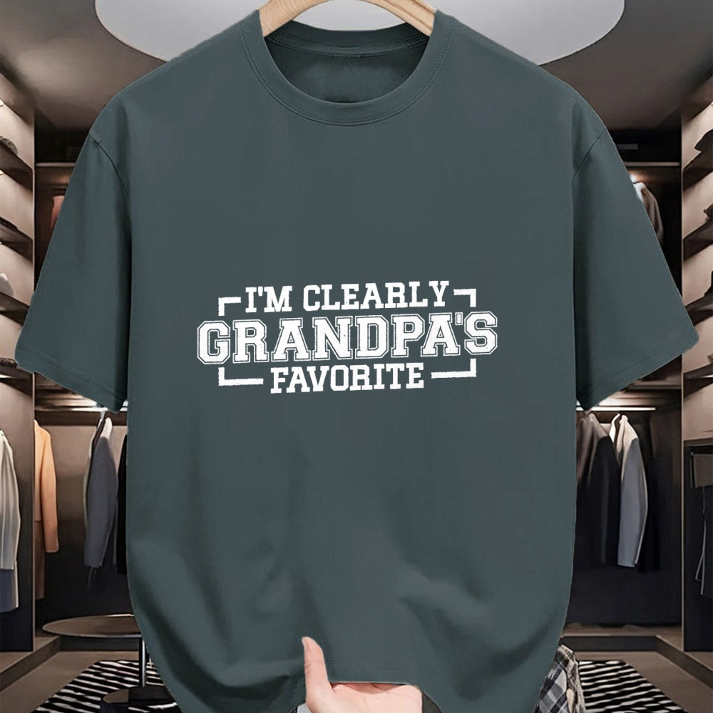 Best Grandpa Shirt, Proud Grandpa Unisex T-Shirt/Hoodie/Sweatshirt HLT00 -I'm Clearly Grandpa's Favorite, Grandson Grandpa, T-Shirt