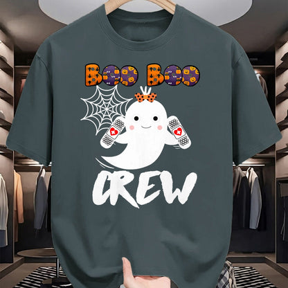 Funny Nurse Shirt, Nurse Unisex T-Shirt/Hoodie/Sweatshirt HLT00 - Boo Boo Crew Nurse Shirt Funny Halloween Costume Fun Gift T-Shirt (1)