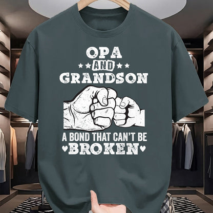 Best Grandpa Shirt, Proud Grandpa Unisex T-Shirt/Hoodie/Sweatshirt HLT00 - Opa and grandson a bond that cant be broken Grandpa gift T-Shirt