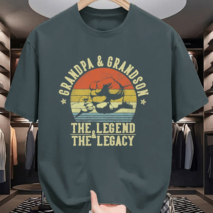 Best Grandpa Shirt, Proud Grandpa Unisex T-Shirt/Hoodie/Sweatshirt HLT00 - Grandpa and Grandson The Legend And The Legacy Gifts Grandpa T-Shirt