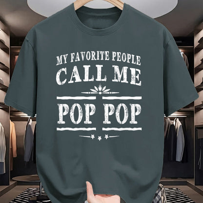 Best Grandpa Shirt, Proud Grandpa Unisex T-Shirt/Hoodie/Sweatshirt HLT00 - My Favorite People Call Me Pop Pop Grandpa Gift Men T-shirt T-Shirt