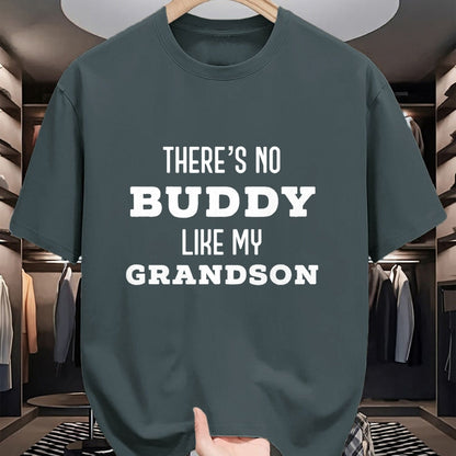 Best Grandpa Shirt, Proud Grandpa Unisex T-Shirt/Hoodie/Sweatshirt HLT00 - There's No Buddy Like My Grandson Matching Grandpa T-Shirt