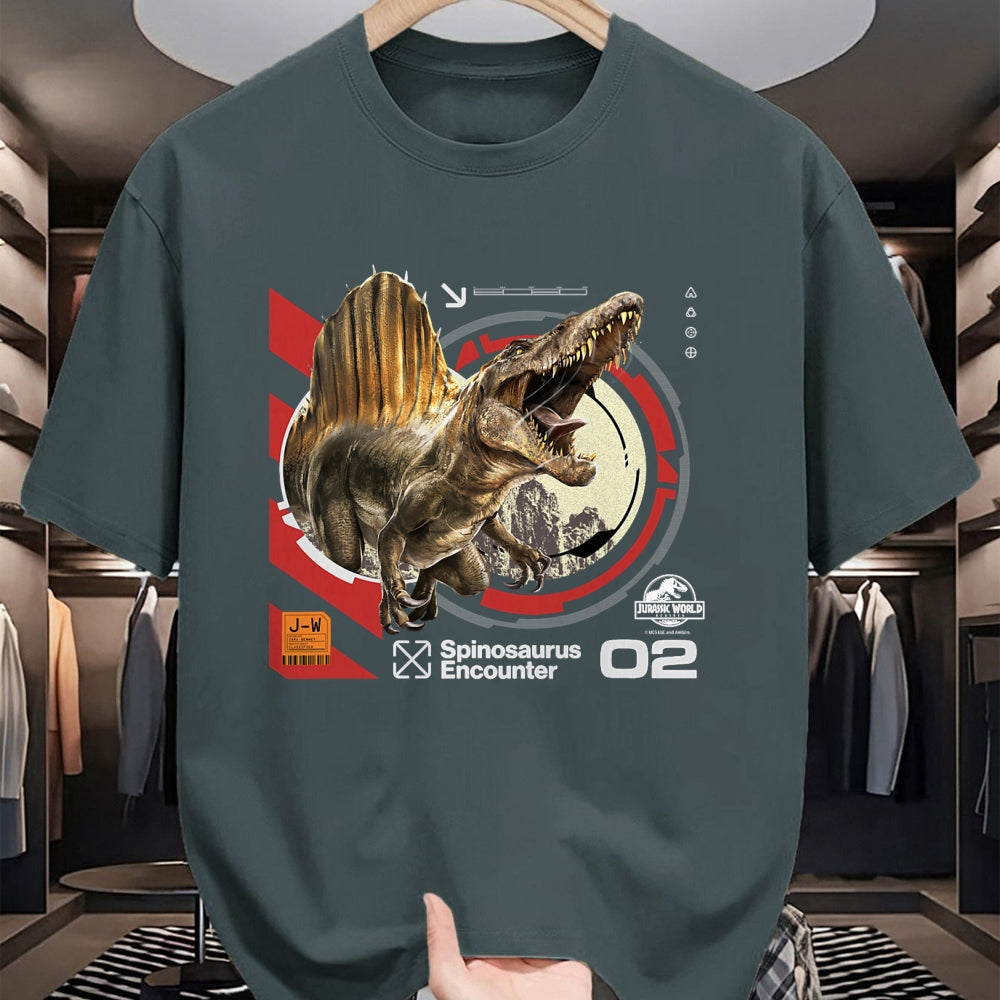 Best Dinosaur Lover Shirt, Funny Dinosaur UnisexT-Shirt/Hoodie/Sweatshirt HLT00 - Jurassic World Rebirth Spinosaurus Encounter T-Shirt