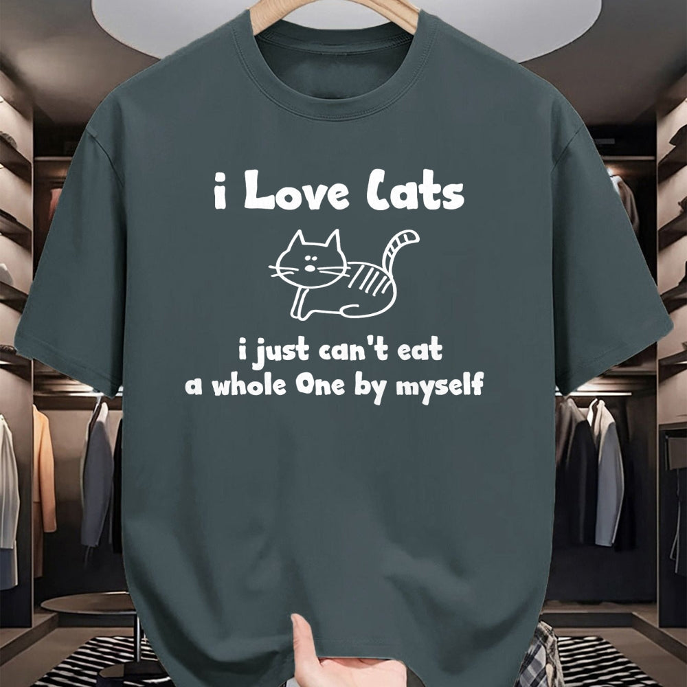 Cat Love Shirt, Funny Cat Lover Gift UnisexT-Shirt/Hoodie/Sweatshirt HLT00 - I Love Cats I just cant eat a whole one T-Shirt (1)