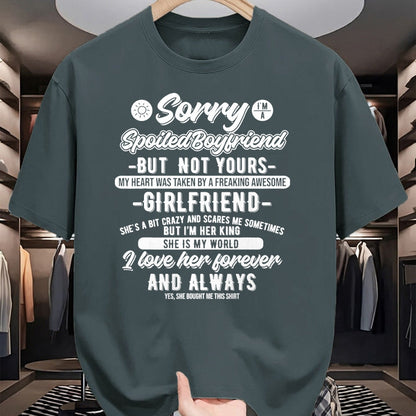 Best Wife Shirt, Wife and Husband Unisex T-Shirt/Hoodie/Sweatshirt HLT00 - Sorry I'm A Spoiled Boyfriend by Freaking Awesome Girlfriend T-Shirt (1)
