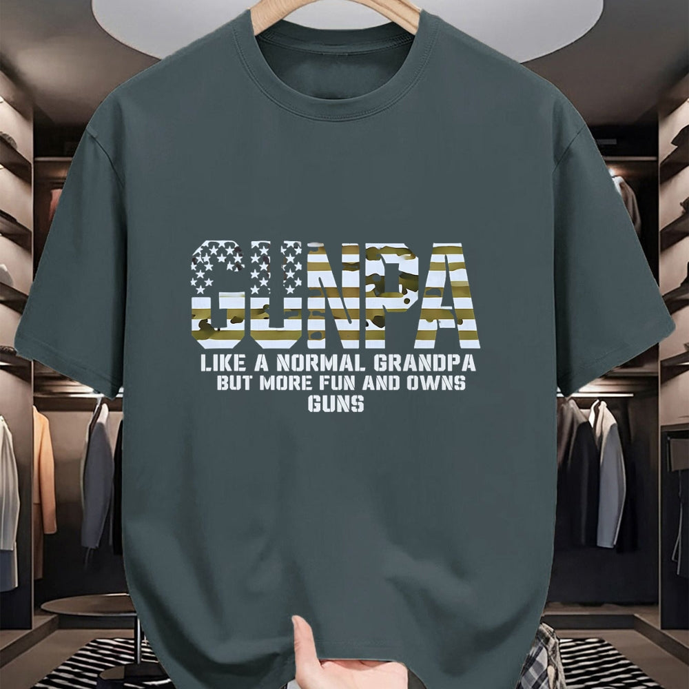 Best Grandpa Shirt, Proud Grandpa Unisex T-Shirt/Hoodie/Sweatshirt HLT00 - Gunpa Like A Normal Grandpa But More Fun And Owns Guns T-Shirt