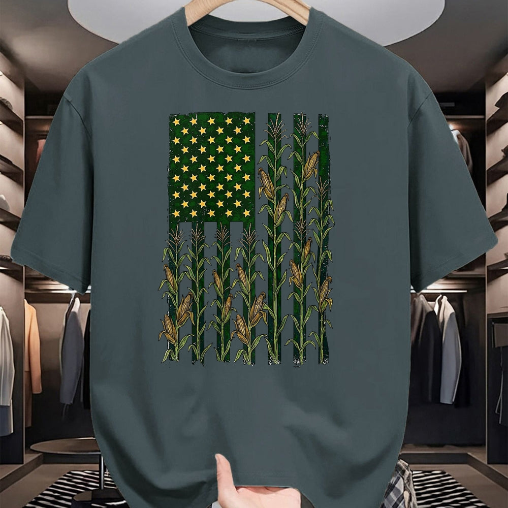 Best Farmer Life Shirt, Funny Farmer UnisexT-Shirt/Hoodie/Sweatshirt HLT00 - Retro Vintage Corn US America Flag Funny Farmer Farm Flag T-Shirt