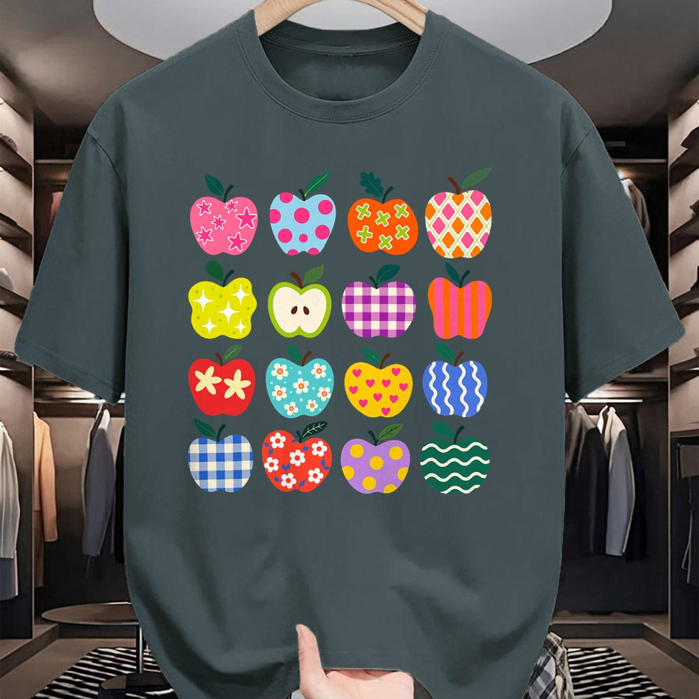 Best Teacher Shirt, Funny Teacher UnisexT-Shirt/Hoodie/Sweatshirt HLT00 - Cute Art Apples Back to School Teacher Student Funny Apple T-Shirt