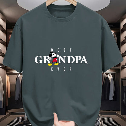 Best Grandpa Shirt, Proud Grandpa Unisex T-Shirt/Hoodie/Sweatshirt HLT00 - Disney Mickey Mouse Thumbs Up Best Grandpa Ever Father’s Day T-Shirt