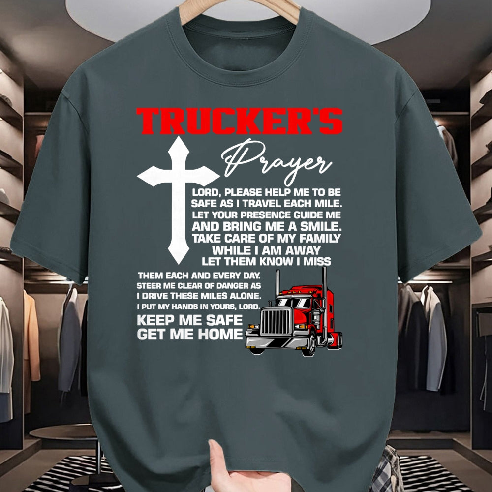Best Truck Driver Life Shirt, Funny Trucker UnisexT-Shirt/Hoodie/Sweatshirt HLT00 - The prayer of truckers protect me, bring me home, van, truck driver T-Shirt