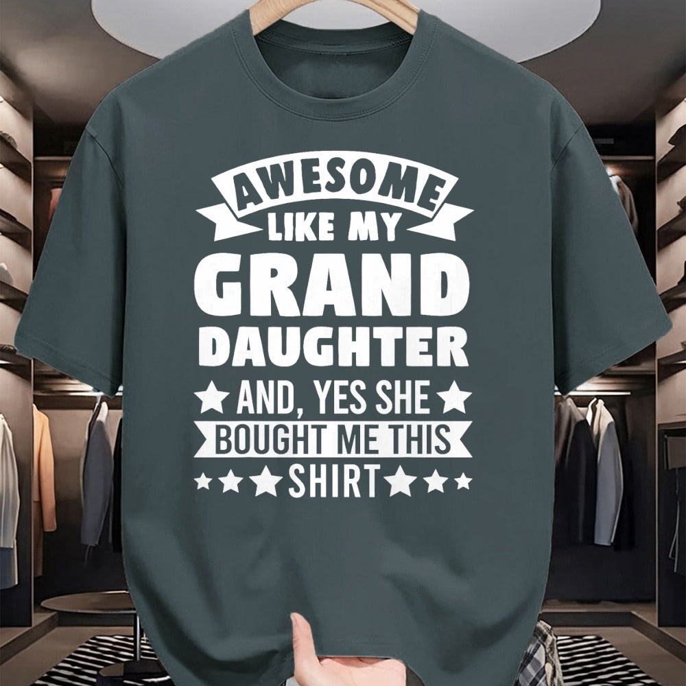 Best Grandpa Shirt, Proud Grandpa Unisex T-Shirt/Hoodie/Sweatshirt HLT00 - Awesome like my Granddaughter Grandpa Grandad T-Shirt
