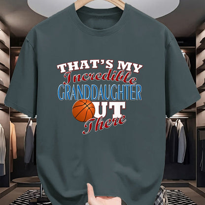 Best Grandpa Shirt, Proud Grandpa Unisex T-Shirt/Hoodie/Sweatshirt HLT00 - Awesome Basketball Granddaughter, Grandma & Grandpa T-Shirt