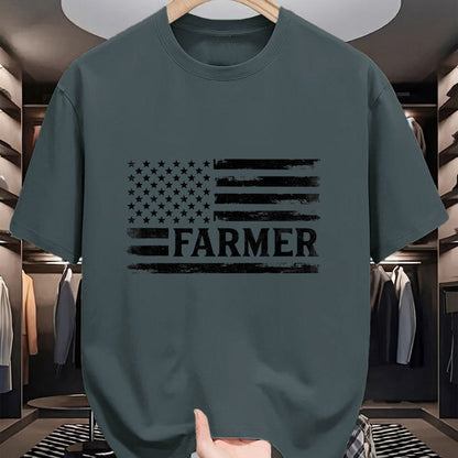 Best Farmer Life Shirt, Funny Farmer UnisexT-Shirt/Hoodie/Sweatshirt HLT00 - Farmer Black Vintage USA Flag Father's Day Farm Owner T-Shirt