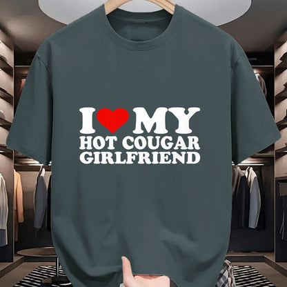 Best Wife Shirt, Wife and Husband Unisex T-Shirt/Hoodie/Sweatshirt HLT00 - I Love My Hot Cougar Girlfriend I Heart My Hot Cougar GF T-Shirt