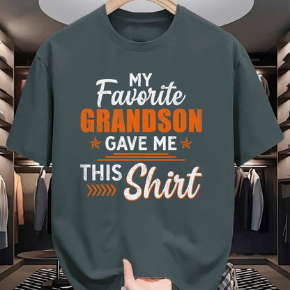 Best Grandpa Shirt, Proud Grandpa Unisex T-Shirt/Hoodie/Sweatshirt HLT00 - My Favorite Grandson Gave Me This Shirt Funny Grandpa T-Shirt