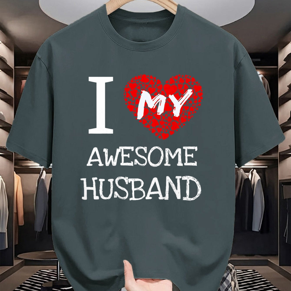 Best Wife Shirt, Wife and Husband Unisex T-Shirt/Hoodie/Sweatshirt HLT00 - I Love My Awesome Husband T-Shirt for Women Gift T-Shirt