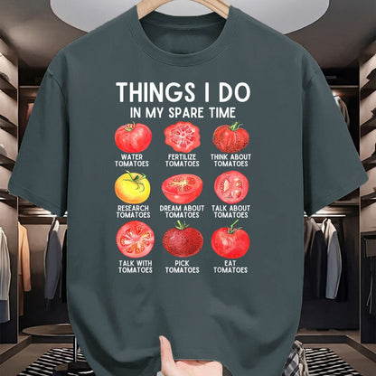 Best Farmer Life Shirt, Funny Farmer UnisexT-Shirt/Hoodie/Sweatshirt HLT00 - Things I Do in My Spare Time Tomatoes Gardening Plant Lover T-Shirt