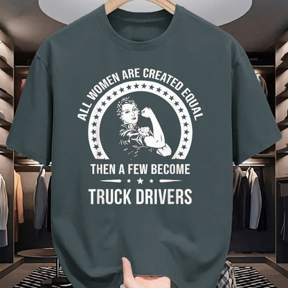Best Truck Driver Life Shirt, Funny Trucker UnisexT-Shirt/Hoodie/Sweatshirt HLT00 - Truck Driver Shirts for Women  Truck Driver T-Shirt, Women, Olive Green, Large
