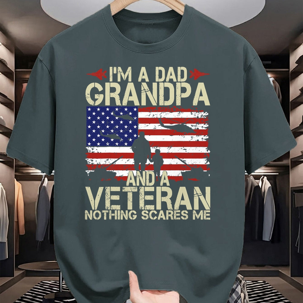 Best Grandpa Shirt, Proud Grandpa Unisex T-Shirt/Hoodie/Sweatshirt HLT00 - I'm A Dad Grandpa And Veteran Fathers Day Papa Grandpa Gifts T-Shirt