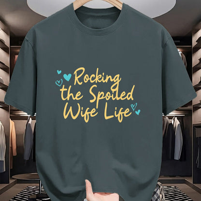 Best Wife Shirt, Wife and Husband Unisex T-Shirt/Hoodie/Sweatshirt HLT00 - Spoiled Wife Funny Rocking The Spoiled Wife Life T-Shirt