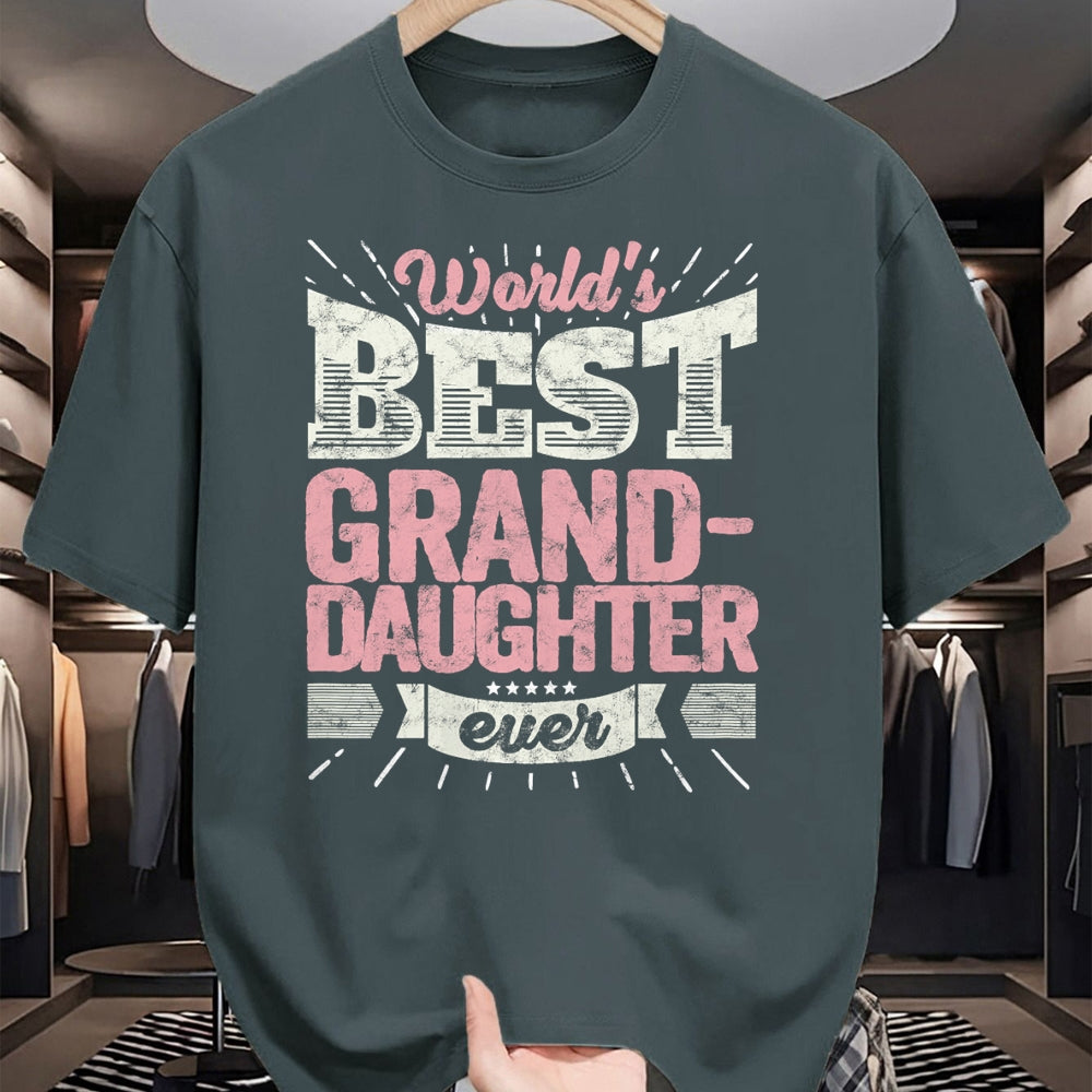 Best Grandpa Shirt, Proud Grandpa Unisex T-Shirt/Hoodie/Sweatshirt HLT00 - Cool Granddaughter Gift T Shirt World's Best Grand-Daughter T-Shirt