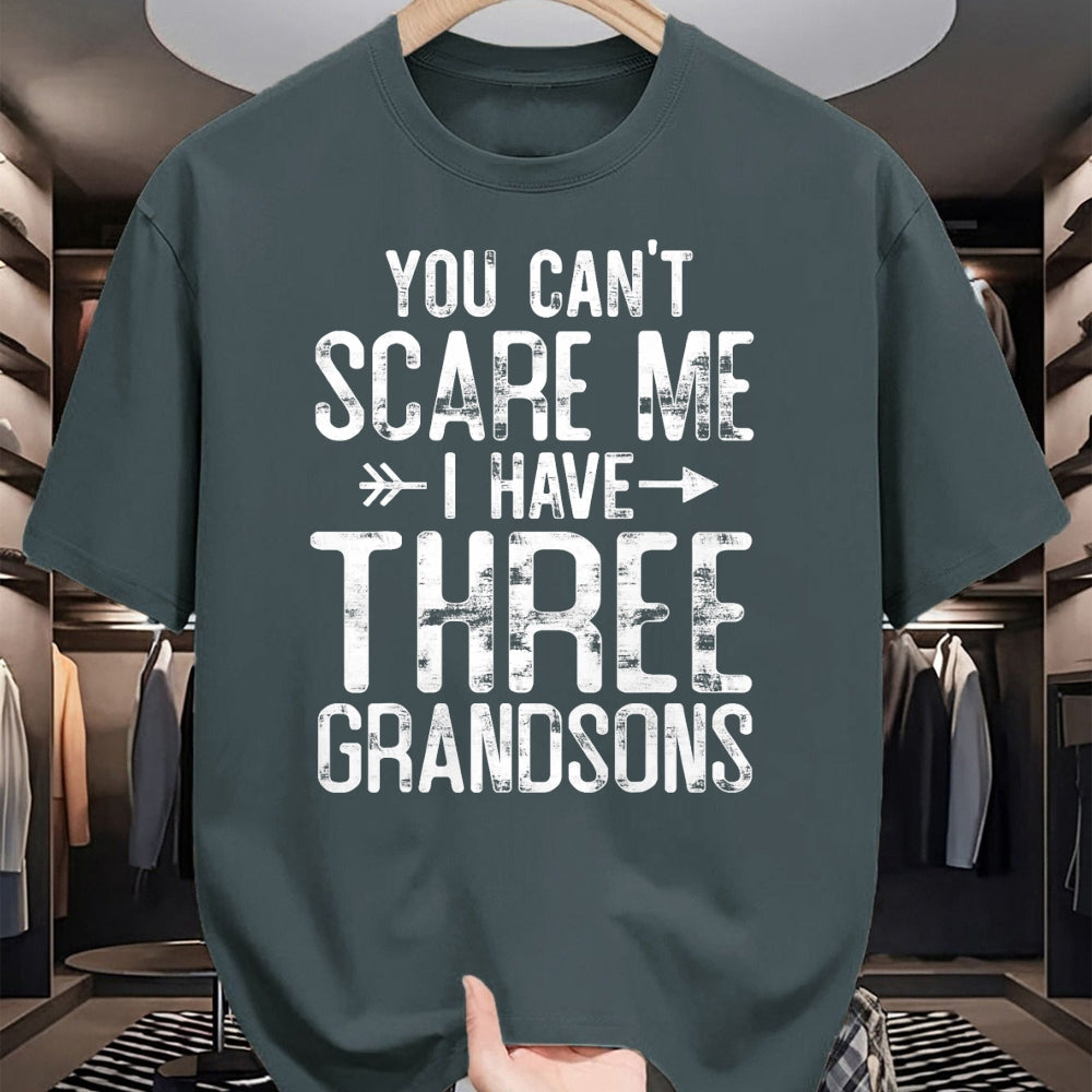 Best Grandma Shirt, Proud Grandma Unisex T-Shirt/Hoodie/Sweatshirt HLT00 - You Can't Scare Me I Have Three Grandsons Funny Grandma gift T-Shirt
