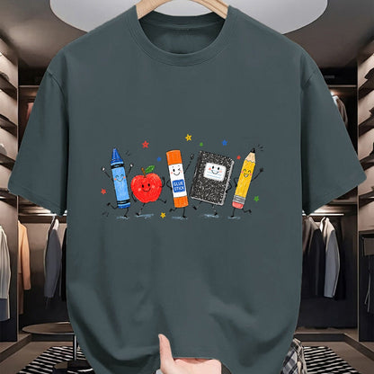 Best Teacher Shirt, Funny Teacher UnisexT-Shirt/Hoodie/Sweatshirt HLT00 - Cute School Supplies Back to School Teacher Student Doodle T-Shirt