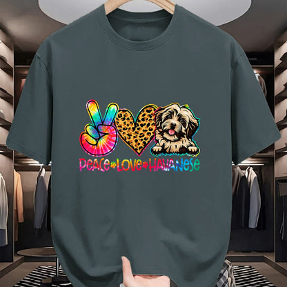 Dog Love Shirt, Dog Lover Gift T-Shirt/Hoodie/Sweatshirt HLT00 - Peace Love Havanese Tie Dye Dog Lover T-Shirt
