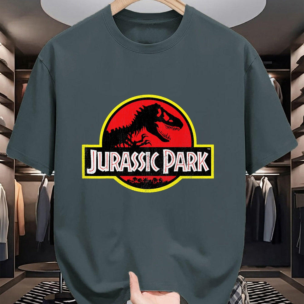 Best Dinosaur Lover Shirt, Funny Dinosaur UnisexT-Shirt/Hoodie/Sweatshirt HLT00 - Jurassic Park Vintage Distressed Logo T-Shirt - Classic Fit, Crew Neck, Short Sleeve, Black