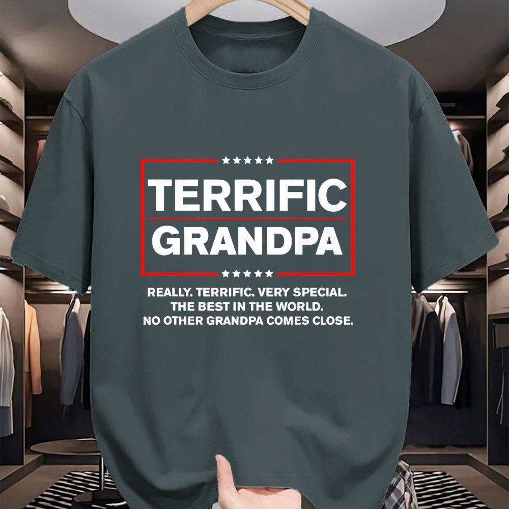 Best Grandpa Shirt, Proud Grandpa Unisex T-Shirt/Hoodie/Sweatshirt HLT00 - Terrific Grandpa - Funny Donald Trump Campaign Style T-Shirt