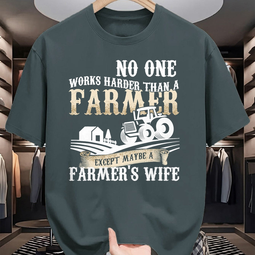 Best Farmer Life Shirt, Funny Farmer UnisexT-Shirt/Hoodie/Sweatshirt HLT00 - Funny No One Works Harder Than a Farmer Wife Tractor Farm T-Shirt