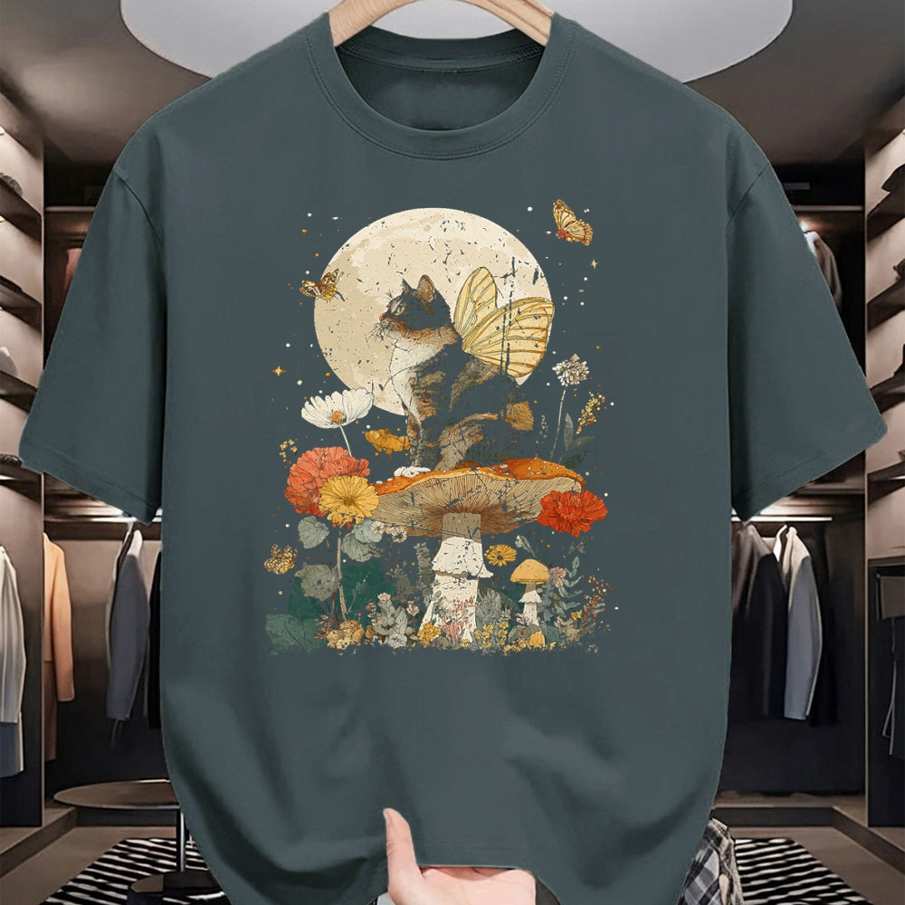 Cat Love Shirt, Funny Cat Lover Gift UnisexT-Shirt/Hoodie/Sweatshirt HLT00 - I Love Cats Fairy Witchy Plant Lover Vintage Nature Themed T-Shirt