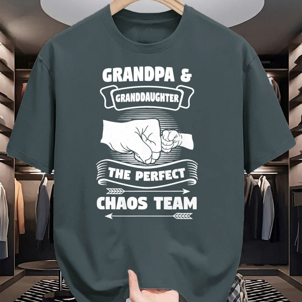 Best Grandpa Shirt, Proud Grandpa Unisex T-Shirt/Hoodie/Sweatshirt HLT00 - Grandpa Granddaughter A Perfect Chaos Team Gift T-Shirt