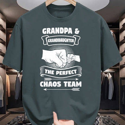 Best Grandpa Shirt, Proud Grandpa Unisex T-Shirt/Hoodie/Sweatshirt HLT00 - Grandpa Granddaughter A Perfect Chaos Team Gift T-Shirt