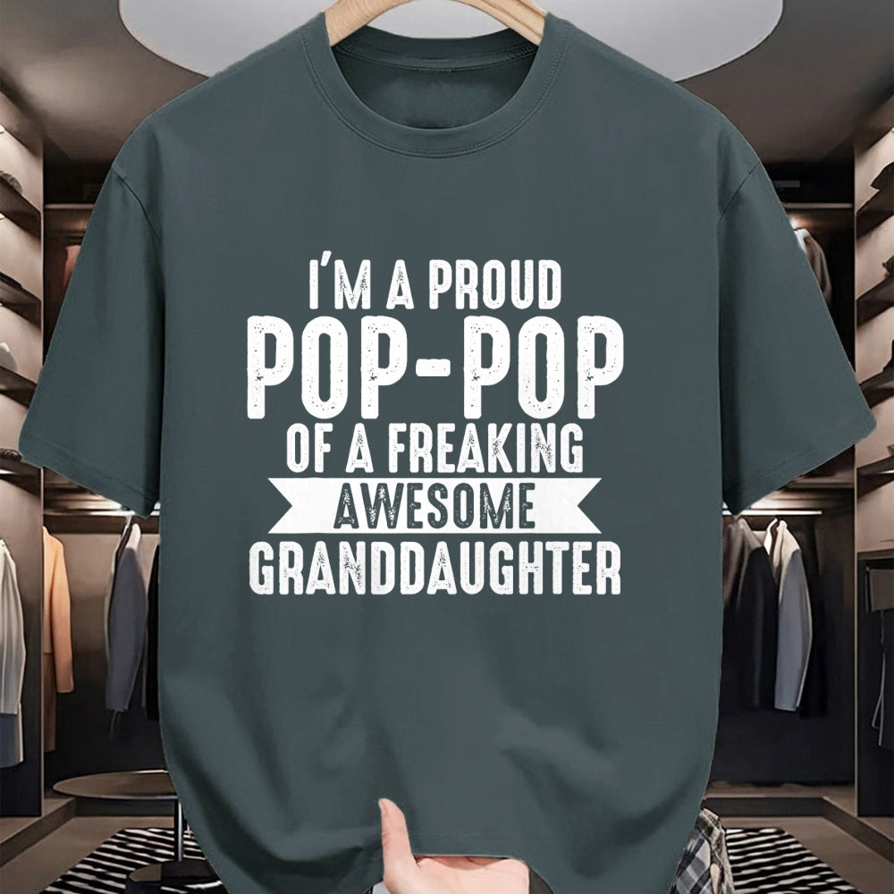 Best Grandpa Shirt, Proud Grandpa Unisex T-Shirt/Hoodie/Sweatshirt HLT00 - I'm a proud Pop-Pop of a Granddaughter Grandpa T-Shirt