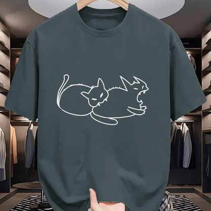 Cat Love Shirt, Funny Cat Lover Gift UnisexT-Shirt/Hoodie/Sweatshirt HLT00 - Funny Cat Biting Cat from Butt Cats Love Cat Biting Cat T-Shirt