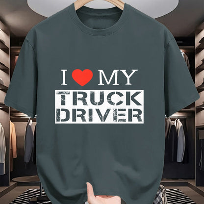 Best Truck Driver Life Shirt, Funny Trucker UnisexT-Shirt/Hoodie/Sweatshirt HLT00 - I Love My Truck Driver Trucker Girlfriend Wife Mom Mother T-Shirt
