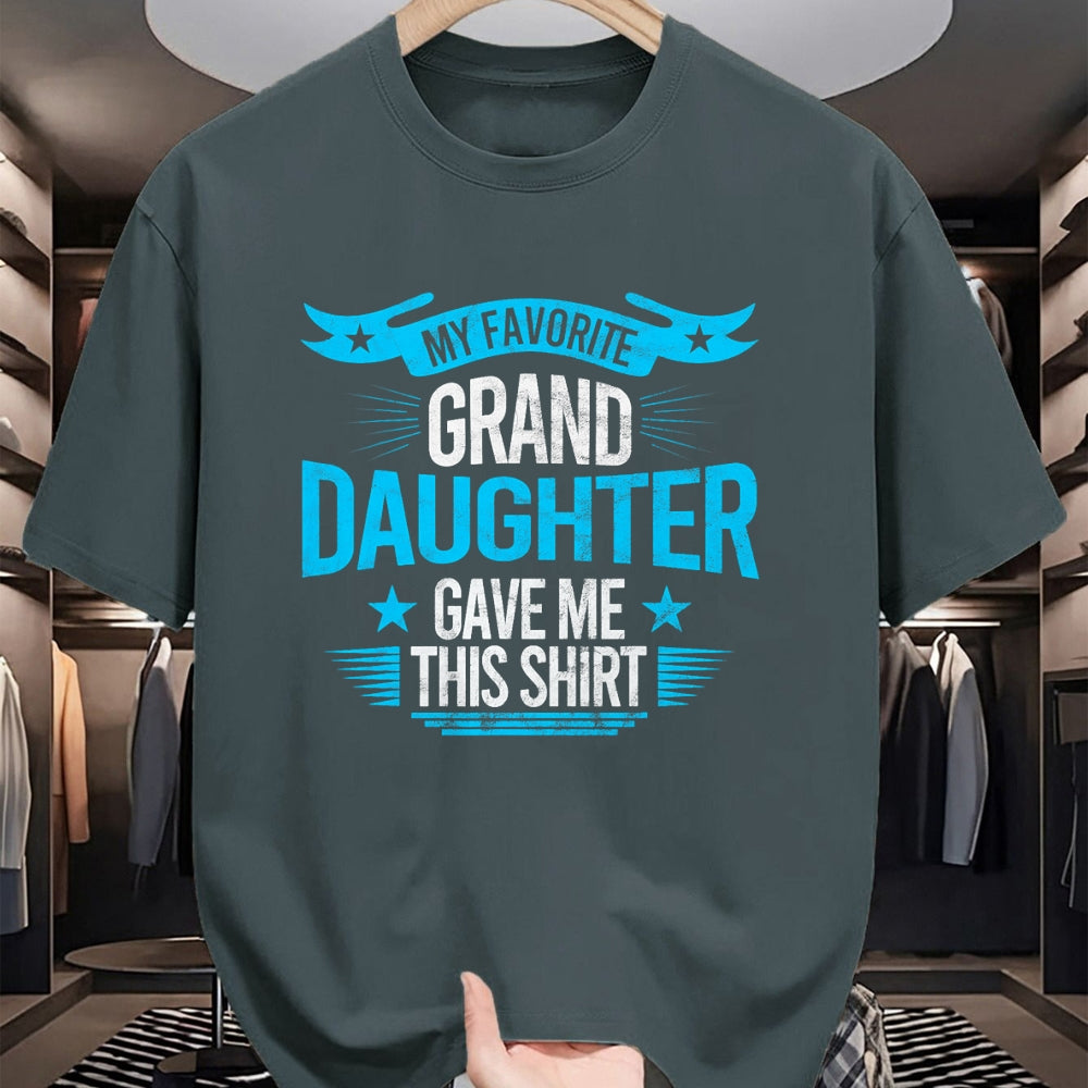 Best Grandpa Shirt, Proud Grandpa Unisex T-Shirt/Hoodie/Sweatshirt HLT00 - My Favorite Granddaughter Gave Me Grandparent T shirt gift T-Shirt (1)