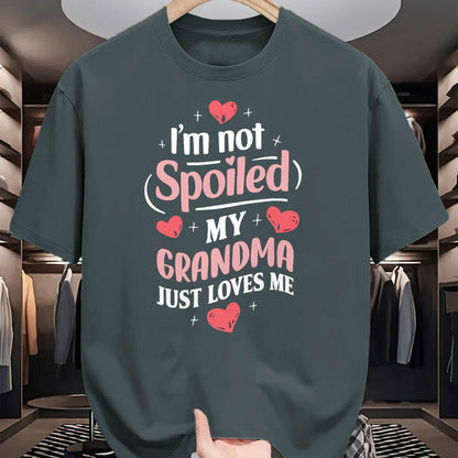 Best Wife Shirt, Wife and Husband Unisex T-Shirt/Hoodie/Sweatshirt HLT00 - I'm Not Spoiled My Grandma Just Loves Me Grandma Hearts T-Shirt