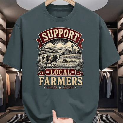 Best Farmer Life Shirt, Funny Farmer UnisexT-Shirt/Hoodie/Sweatshirt HLT00 - Support Local Farmers Farm Cow Barn Agriculture Country T-Shirt