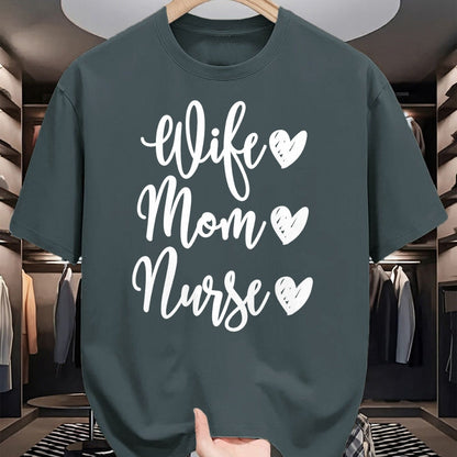 Funny Nurse Shirt, Nurse Unisex T-Shirt/Hoodie/Sweatshirt HLT00 - Mom Wife Nurse T-shirt Funny Gift for RN nurse T-Shirt