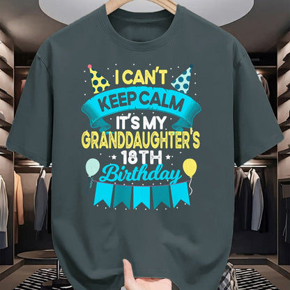 Best Grandpa Shirt, Proud Grandpa Unisex T-Shirt/Hoodie/Sweatshirt HLT00 -  It's My Granddaughter 18th Birthday Shirt Gift 18 Years Old T-Shirt
