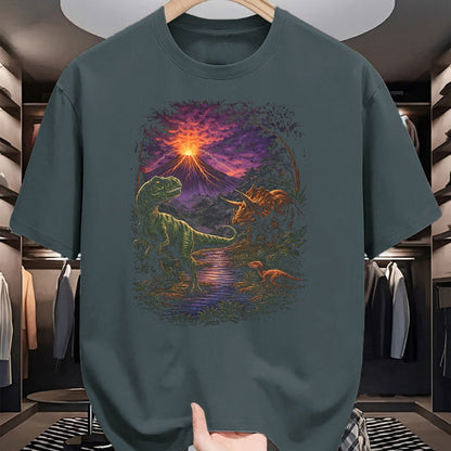 Best Dinosaur Lover Shirt, Funny Dinosaur UnisexT-Shirt/Hoodie/Sweatshirt HLT00 - Vintage Jurassic Dinosaur 90s T Rex and Triceratops Graphic T-Shirt