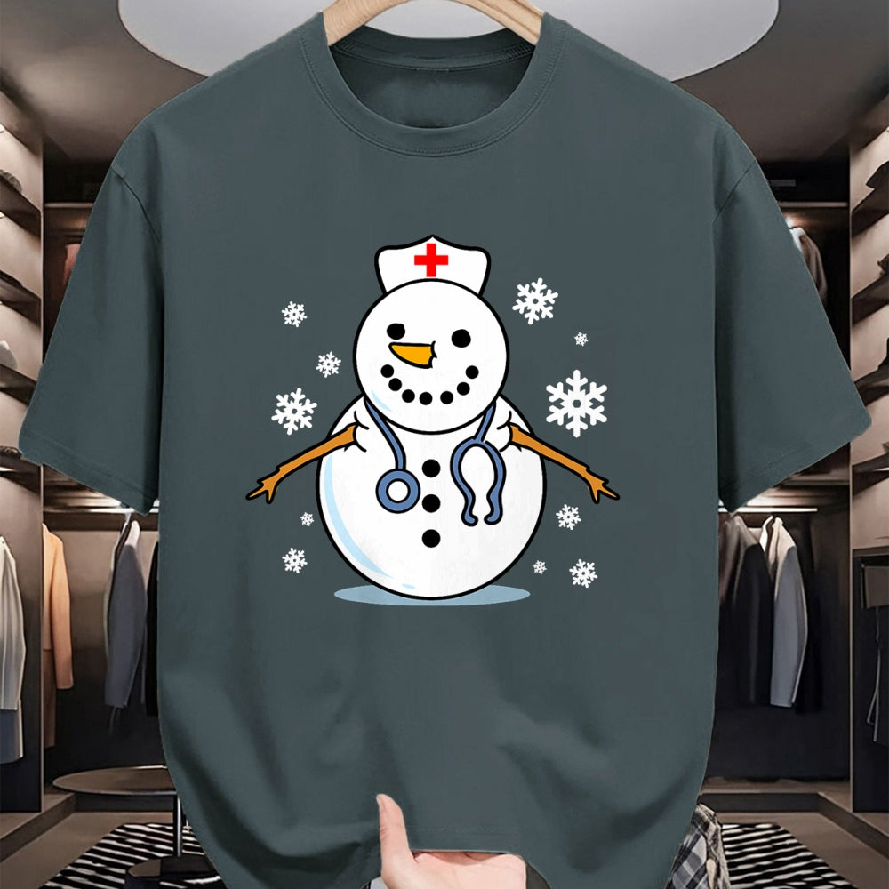 Funny Nurse Shirt, Nurse Unisex T-Shirt/Hoodie/Sweatshirt HLT00 - Nurse Snowman Nurse Christmas T-Shirt