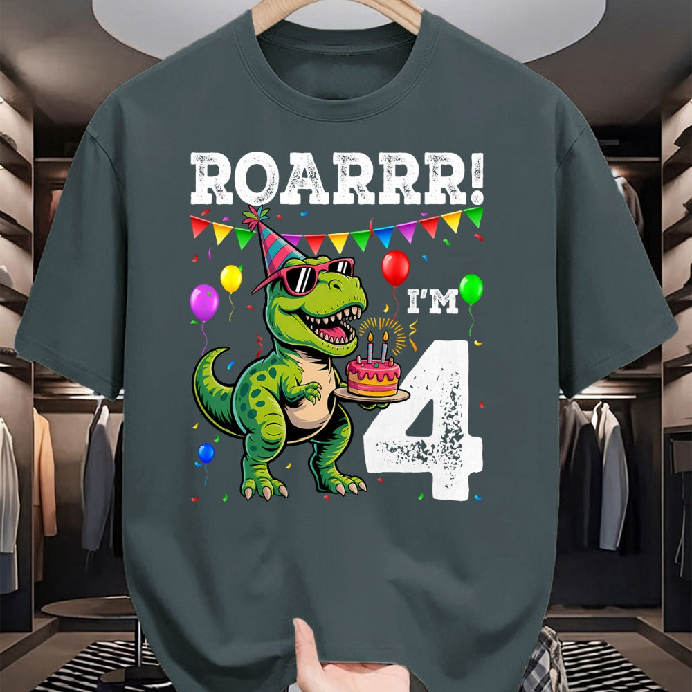 Best Dinosaur Lover Shirt, Funny Dinosaur UnisexT-Shirt/Hoodie/Sweatshirt HLT00 - 4th Birthday 4 Year Old Boys Girls Roar Im Dinosaur T-Shirt