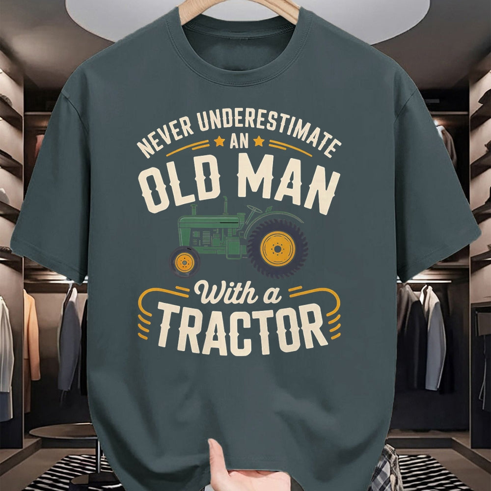 Best Farmer Life Shirt, Funny Farmer UnisexT-Shirt/Hoodie/Sweatshirt HLT00 - Never Underestimate an Old Man with a Tractor – Farming dad T-Shirt