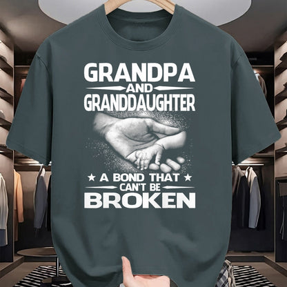Best Grandpa Shirt, Proud Grandpa Unisex T-Shirt/Hoodie/Sweatshirt HLT00 - Grandpa And Granddaughter A Bond That Can't Be Broken T-Shirt (1)