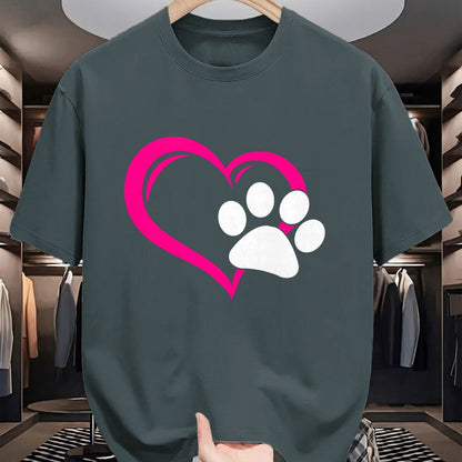 Cat Love Shirt, Funny Cat Lover Gift UnisexT-Shirt/Hoodie/Sweatshirt HLT00 - Cute I Love My Dog Puppy Cat Paw Heart T-Shirt